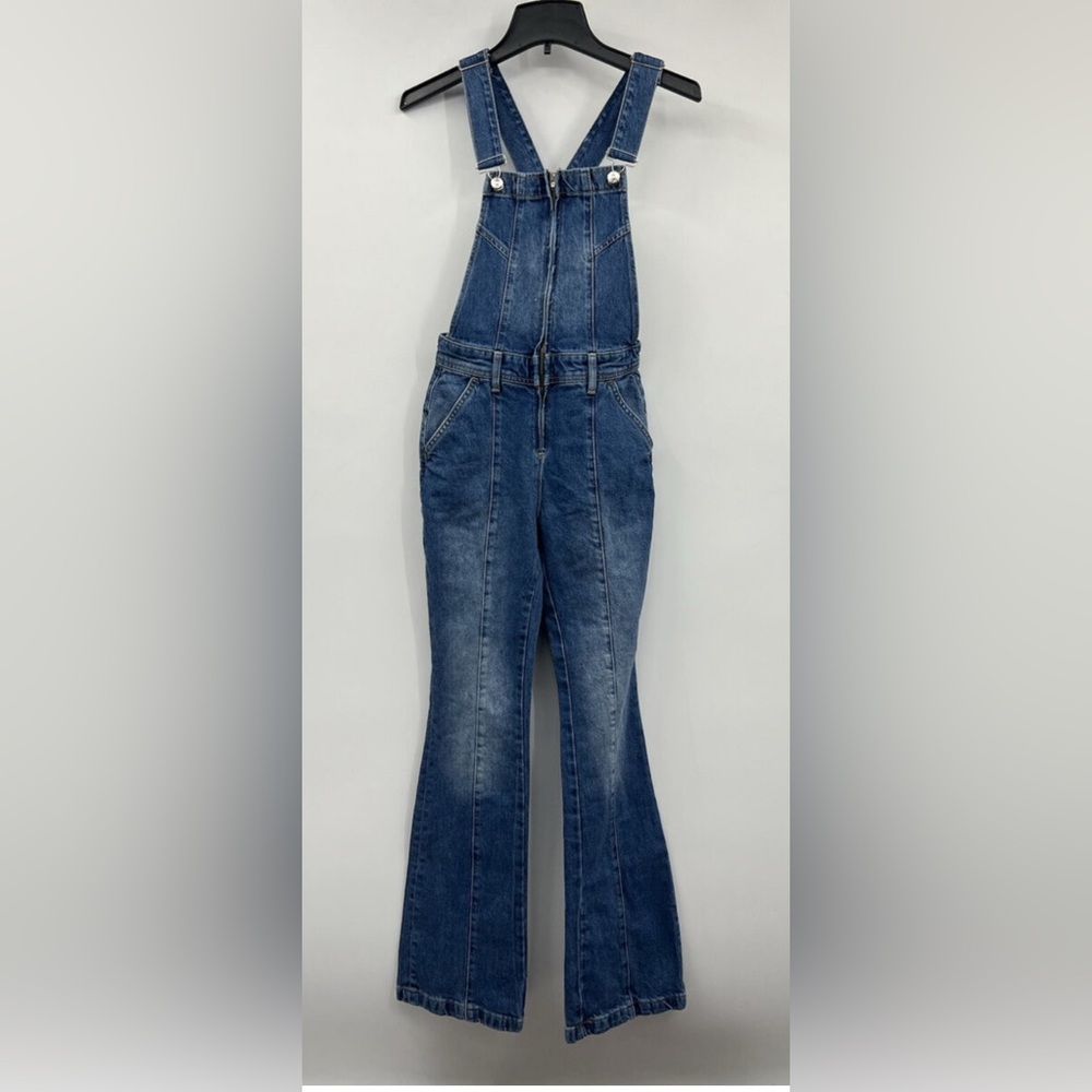 The Free People Camilla Slim Boot Overalls. size M, worn 1x - Picture 4 of 8